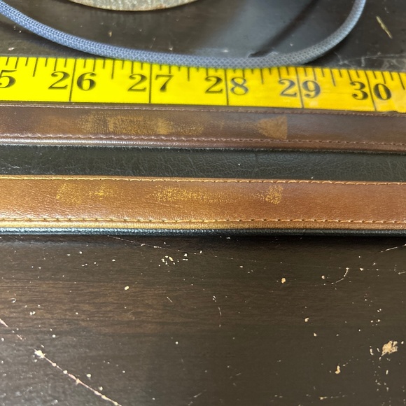 Unisex leather belt browns black 2” buckle 42” long - Picture 9 of 14